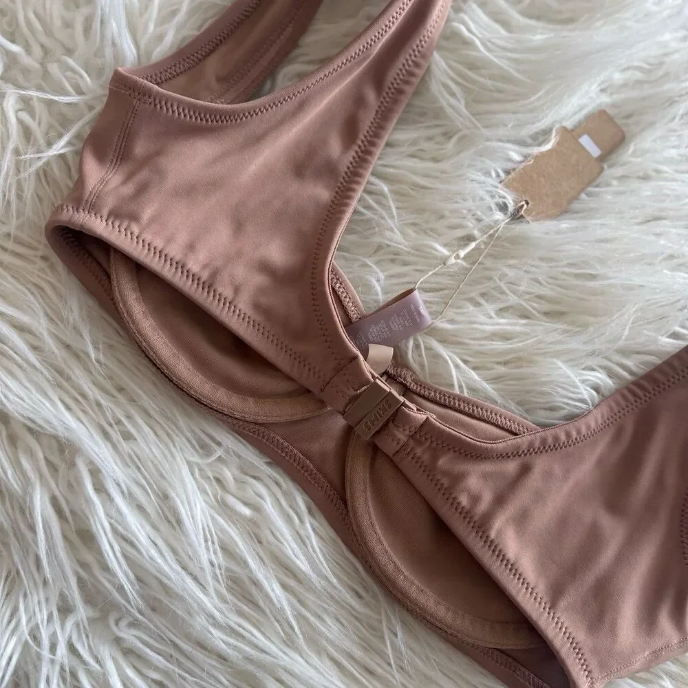 Skims Shaping Swim Unlined Underwire Bikini Top Sienna Size XS